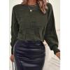 imageSHEWIN Womens Sweaters 2024 Casual Crewneck Long Sleeve Lightweight Checkered Knit Knit Pullover Sweater TopsB Dark Green