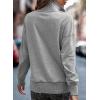 imageSHEWIN Womens Sweatshirt Casual Long Sleeve Lightweight Sweatshirts Button Loose Pullover TopsB Gray