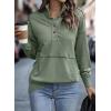 imageSHEWIN Womens Sweatshirt Casual Long Sleeve Lightweight Sweatshirts Button Loose Pullover TopsB Green
