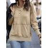 imageSHEWIN Womens Sweatshirt Casual Long Sleeve Lightweight Sweatshirts Button Loose Pullover TopsB Khaki