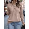 imageSHEWIN Womens Sweatshirt Casual Long Sleeve Lightweight Sweatshirts Button Loose Pullover TopsC Light Pink