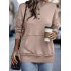 imageSHEWIN Womens Sweatshirt Casual Long Sleeve Lightweight Sweatshirts Button Loose Pullover TopsC Light Pink