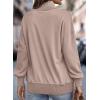 imageSHEWIN Womens Sweatshirt Casual Long Sleeve Lightweight Sweatshirts Button Loose Pullover TopsC Light Pink