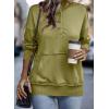 imageSHEWIN Womens Sweatshirt Casual Long Sleeve Lightweight Sweatshirts Button Loose Pullover TopsC Pickle Green