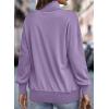 imageSHEWIN Womens Sweatshirt Casual Long Sleeve Lightweight Sweatshirts Button Loose Pullover TopsC Purple