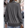 imageSHEWIN Womens Sweatshirt Casual Long Sleeve Lightweight Sweatshirts Button Loose Pullover TopsD Dark Grey