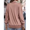 imageSHEWIN Womens Sweatshirt Casual Long Sleeve Lightweight Sweatshirts Button Loose Pullover TopsD Pink
