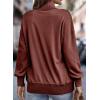 imageSHEWIN Womens Sweatshirt Casual Long Sleeve Lightweight Sweatshirts Button Loose Pullover TopsD Red