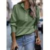 imageSHEWIN Womens Sweatshirt Casual Long Sleeve Lightweight Sweatshirts Button Loose Pullover TopsE Olive Green