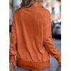 imageSHEWIN Womens Sweatshirt Casual Long Sleeve Lightweight Sweatshirts Button Loose Pullover TopsE Orange