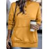 imageSHEWIN Womens Sweatshirt Casual Long Sleeve Lightweight Sweatshirts Button Loose Pullover TopsE Yellow
