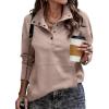 imageSHEWIN Womens Sweatshirt Casual Long Sleeve Lightweight Sweatshirts Button Loose Pullover TopsC Light Pink