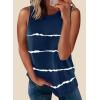 imageBiucly Womens Summer Crewneck Tank Top Casual Loose Sleeveless Tops ShirtsA Blue