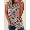 imageBiucly Womens Summer Crewneck Tank Top Casual Loose Sleeveless Tops ShirtsA Leopard Apricot