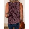 imageBiucly Womens Summer Crewneck Tank Top Casual Loose Sleeveless Tops ShirtsA Leopard Red