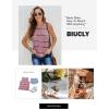 imageBiucly Womens Summer Crewneck Tank Top Casual Loose Sleeveless Tops ShirtsA Pink