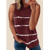 imageBiucly Womens Summer Crewneck Tank Top Casual Loose Sleeveless Tops ShirtsA Red