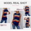 imageBiucly Womens Summer Crewneck Tank Top Casual Loose Sleeveless Tops ShirtsA0 Blue