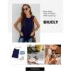 imageBiucly Womens Summer Crewneck Tank Top Casual Loose Sleeveless Tops ShirtsB Blue