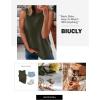 imageBiucly Womens Summer Crewneck Tank Top Casual Loose Sleeveless Tops ShirtsB Green