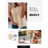 imageBiucly Womens Summer Crewneck Tank Top Casual Loose Sleeveless Tops ShirtsB Khaki