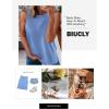 imageBiucly Womens Summer Crewneck Tank Top Casual Loose Sleeveless Tops ShirtsB Sky Blue