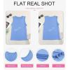 imageBiucly Womens Summer Crewneck Tank Top Casual Loose Sleeveless Tops ShirtsB Sky Blue
