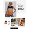 imageBiucly Womens Summer Crewneck Tank Top Casual Loose Sleeveless Tops ShirtsE Orange