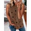 imageBiucly Womens Summer Crewneck Tank Top Casual Loose Sleeveless Tops ShirtsStar Brown