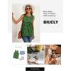 imageBiucly Womens Summer Crewneck Tank Top Casual Loose Sleeveless Tops ShirtsStar Green