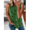 imageBiucly Womens Summer Crewneck Tank Top Casual Loose Sleeveless Tops ShirtsStar Green