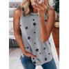 imageBiucly Womens Summer Crewneck Tank Top Casual Loose Sleeveless Tops ShirtsStar Grey