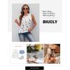 imageBiucly Womens Summer Crewneck Tank Top Casual Loose Sleeveless Tops ShirtsStar White