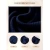 imageSHEWIN 2 Piece Sets Outfits for Women V Neck Collared Ruffle Short Sleeve Polo Shirts Quarter Zip Pullover Tops Lounge SetNavy Blue