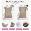 imageSHEWIN Womens Summer Crewneck Tank Tops Casual Ruffle Sleeveless Tops Shirts Spring Fashion 2025B Khaki  Run Small  Order One Size Up