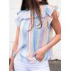 imageSHEWIN Womens Summer Crewneck Tank Tops Casual Ruffle Sleeveless Tops ShirtsB Sky Blue