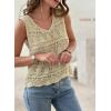 imageSHEWIN Womens Summer Tank Top for Women 2025 Trendy V Neck Crochet Sleeveless Shirts Sweater VestApricot
