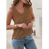 imageSHEWIN Womens Summer Tank Top for Women 2025 Trendy V Neck Crochet Sleeveless Shirts Sweater VestCamel