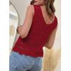 imageSHEWIN Womens Summer Tank Top for Women 2025 Trendy V Neck Crochet Sleeveless Shirts Sweater VestRed Dahlia