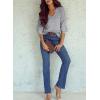 imageSHEWIN Womens Sweaters Casual Long Sleeve V Neck Lightweight Crochet Pullover Sweater TopsA Gray