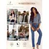 imageSHEWIN Womens Sweaters Casual Long Sleeve V Neck Lightweight Crochet Pullover Sweater TopsB Blue