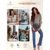imageSHEWIN Womens Sweaters Casual Long Sleeve V Neck Lightweight Crochet Pullover Sweater TopsB Chestnut