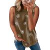 imageBiucly Womens Summer Crewneck Tank Top Casual Loose Sleeveless Tops ShirtsA1 Brown