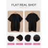 imageSHEWIN Cardigan Sweaters for Women Lightweight Open Front Pleated Summer Short Sleeve Cardigans SweaterB Black