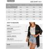 imageSHEWIN Womens Cardigans Casual 34 Short Sleeve Open Front Waffle Knit Lightweight Kimonos Cardigan Sweaters for WomenB Black