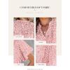 imageSHEWIN Womens Casual V Neck Floral Print Smocked Short Sleeve Chiffon Blouses Bohemian Top ShirtsPink