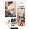 imageSHEWIN Womens Casual V Neck Loose 34 Bell Sleeve Chiffon Blouse Shirt Pleated Flowy Tunic TopsA Beige