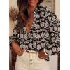 imageSHEWIN Womens Tops Casual V Neck Long Sleeve Shirts Floral Boho Blouses TunicsA Black