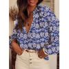 imageSHEWIN Womens Tops Casual V Neck Long Sleeve Shirts Floral Boho Blouses TunicsB Sky Blue