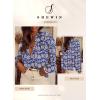 imageSHEWIN Womens Tops Casual V Neck Long Sleeve Shirts Floral Boho Blouses TunicsB Sky Blue